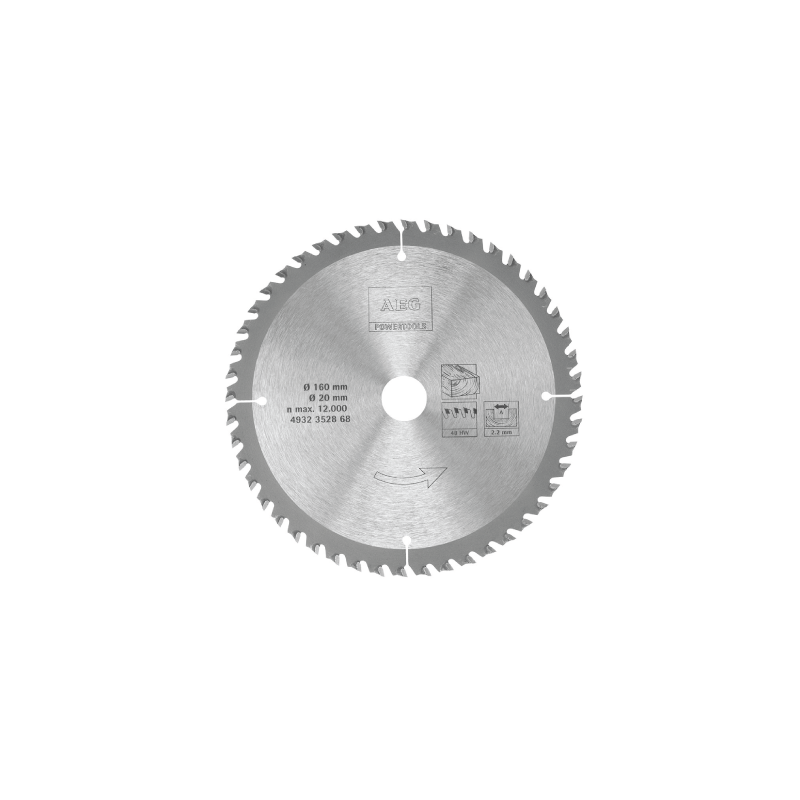 Lâmina para Serra Circular 160 mm AEG 48 dentes 4932352868