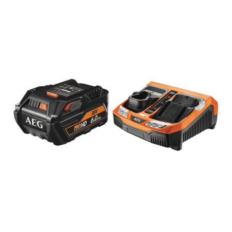 AEG Battery Starter Set Pro18V SETL1860BL Including 1x 6,0 Ah HD Battery and Charger