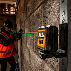 Laser de linhas cruzadas verde a pilhas