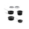 Set of 6 Pieces Black - Pots&Pans