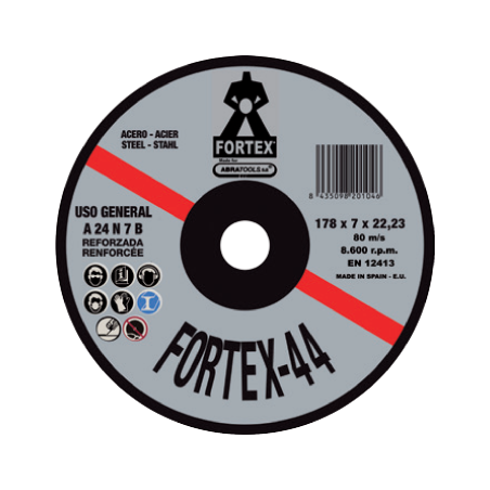 Disco de Desbaste Acero 178 x 7 x 22 mm FORTEX