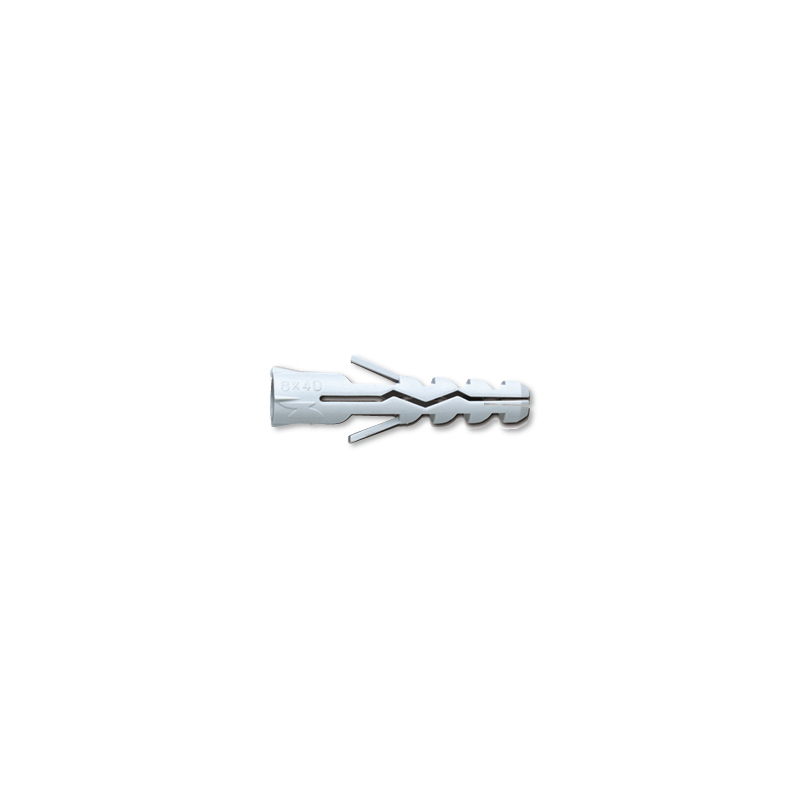 DeWALT T Nylon Wall Plug 40mm Length 8mm Fixing Hole Diameter