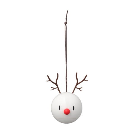 Reindeer Ornament White 2 PCS