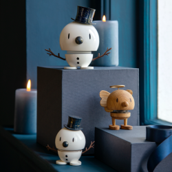 Snowman Medium White and Blue