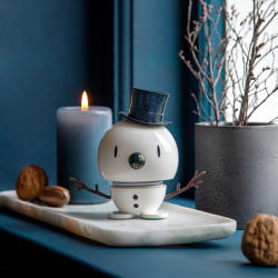 Snowman Medium White and Blue