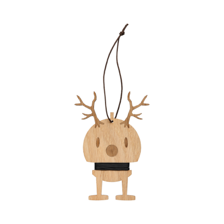 REINDEER ORNAMENT M 2 PCS. OAK