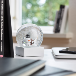 Globo Boneco de Neve Grande Branco - Snow Globe