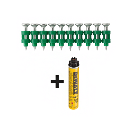 Clavos para Fijación a Gas en Hormigón C5 Track-It + Carga de Gas  30mm x 2,6mm DeWALT