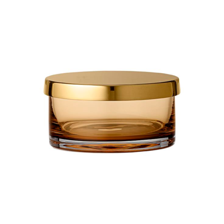 Cylinder Jar with Lid Ø9,4cm Amber - Tota