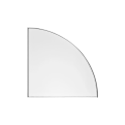 UNITY MIRROR 1/4 CIRCL SILV,L25W1,2H25CM