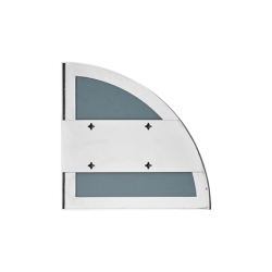 Circle 1/4 Mirror Silver - Unity Mirror