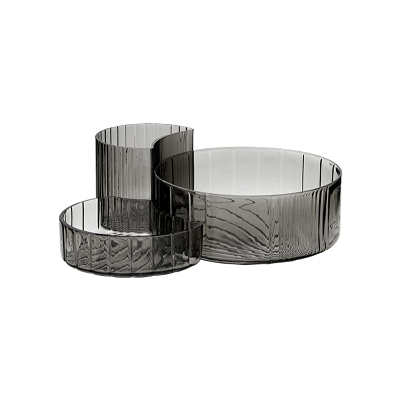 CONCHA BOWLS, SET/3 BLAC,L34W30,5H10,5CM