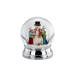 Snow Globe Snowman with Kids 12cm
