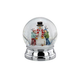Globo de Neve Boneco de Neve com Crianças 12cm