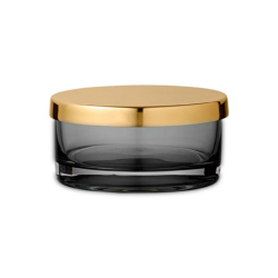 Cylinder Jar with Lid Ø9,4cm Black - Tota