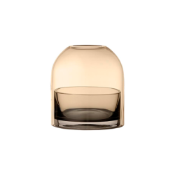 TOTA LANTERN FOR TEALIGHT AMBER/BLACK