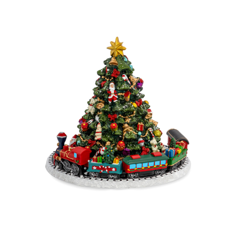 Caixa de Música Árvore de Natal com Comboio