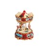 Music Box Carousel with White Horses