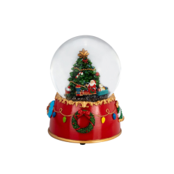 Music Box Snow Globe Xmas-Tree