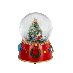 Music Box Snow Globe Xmas-Tree