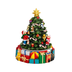 Caixa de Música Árvore de Natal com Presentes 16cm