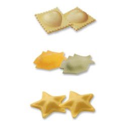 Moldes para Raviolis (3Un) - Estrelas, Corações e Peixes