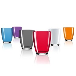 Set of 6 Tumbler Glasses Red - Tiburon