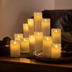 Rechargeable Candle 15cm White - Sara