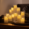 Rechargeable Candle 15cm White - Sara