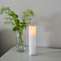 Vela Recargable 20cm Blanco - Sara