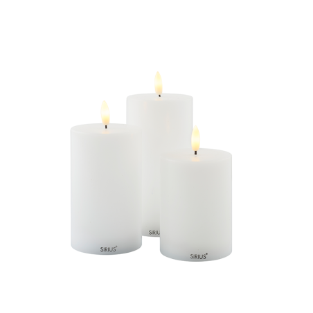 Juego de 3 Velas Led Recargables Blanco - Sille