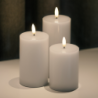 Juego de 3 Velas Led Recargables Blanco - Sille