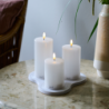 Juego de 3 Velas Led Recargables Blanco - Sille