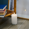 Vela Led Recargable Ø7,5x15cm Blanco - Sille