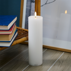 Vela Led Recargable Ø7,5x25cm Blanco - Sille