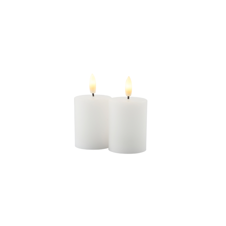 Juego de 2 Mini Velas Recargables 6,5cm Blanco - Sille