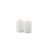 Juego de 2 Mini Velas Recargables 6,5cm Blanco - Sille