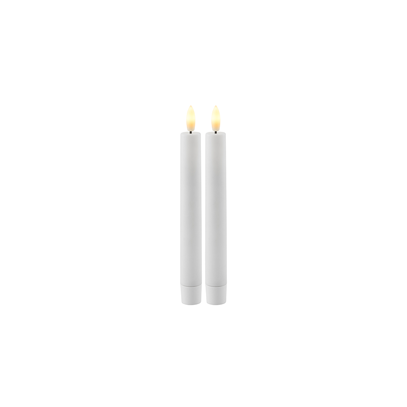 Juego de 2 Velas Recargables 20cm Blanco - Sille