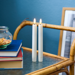 Juego de 2 Velas Recargables 20cm Blanco - Sille