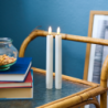 Juego de 2 Velas Recargables 20cm Blanco - Sille