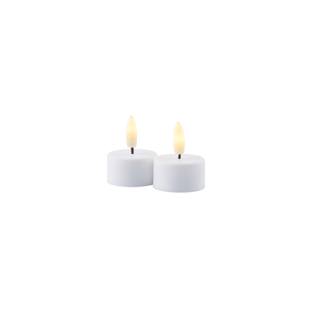 Juego de 2 Velas Recargables Tealight Blanco - Sille
