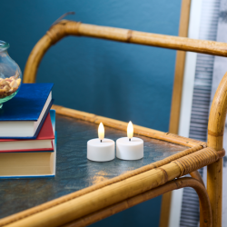 Juego de 2 Velas Recargables Tealight Blanco - Sille