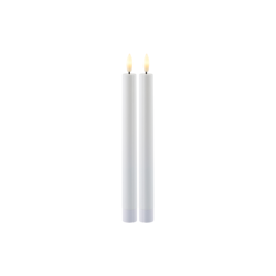 Set of 2 Tall Rechargeable Candles White - Sille