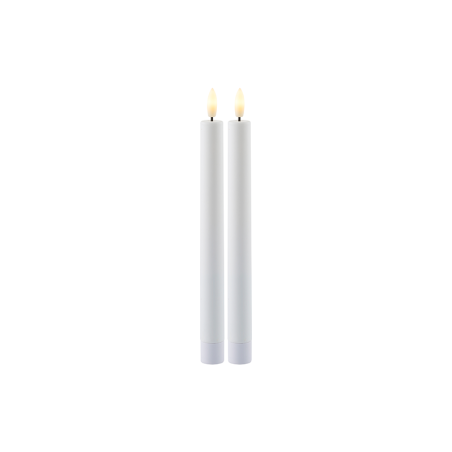 Juego de 2 Velas Recargables Altas Blanco - Sille