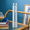 Juego de 2 Velas Recargables Altas Blanco - Sille