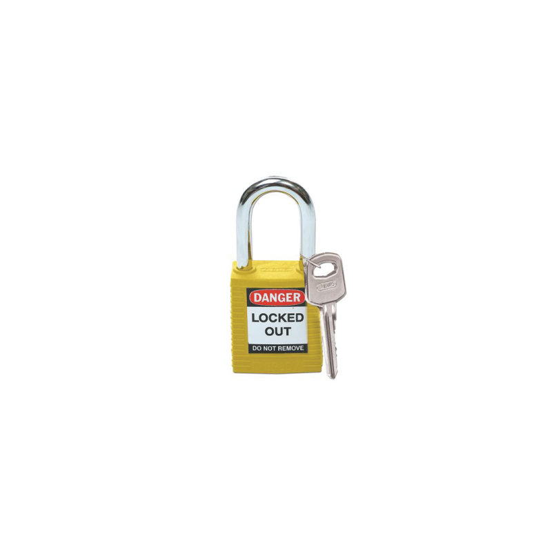 Cadeado Amarelo com Arco em Aço 38MM BRADY