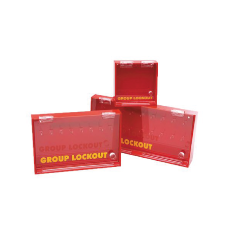 BRADY Acrylic Group Lock Box for Wall Mounting 8 Hooks