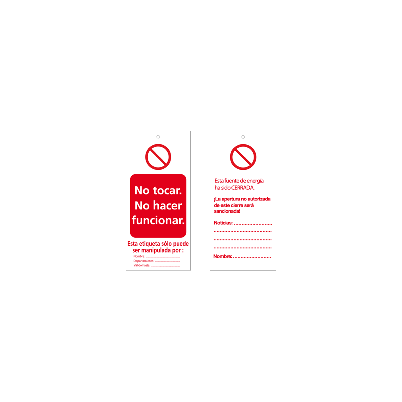 TAG-ESP DO NT TOUCH DO NOT 75X160MMPK10 TAG-ESP DO NT TOUCH DO NOT 75X160MMPK10