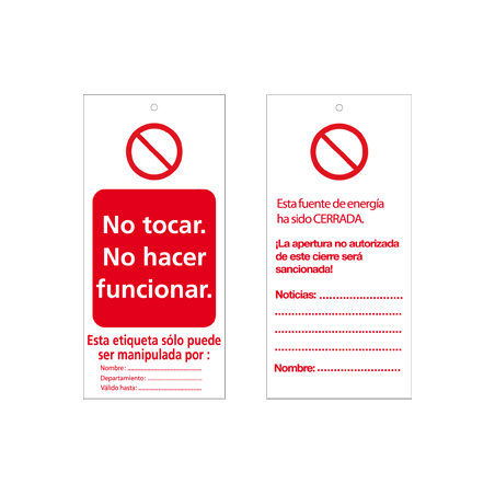 TAG-ESP DO NT TOUCH DO NOT 75X160MMPK10