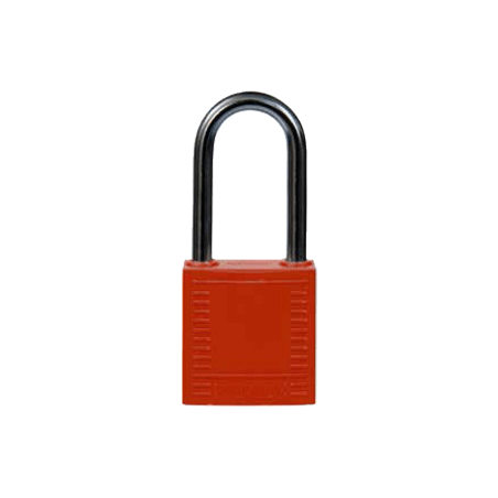 Cadeado Compacto Arco em Alumínio 38MM Vermelho BRADY